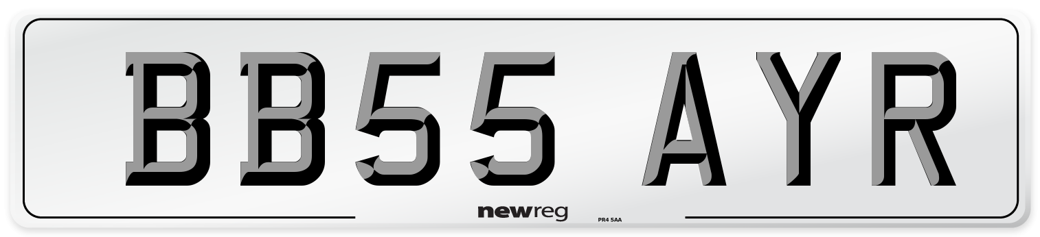 BB55 AYR Number Plate from New Reg